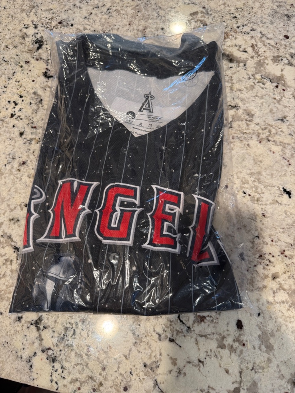 Los Angeles Angels Star Wars Mandalorian Jersey - Black with Red Logo - Picture 6 of 6